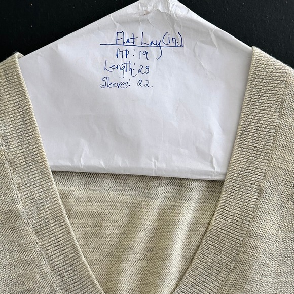 J.Crew Merino Wool‑Blend V‑Neck Sweater in Marled Gray— Women's Small - Picture 7 of 7